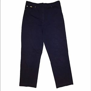 St. John Sport Blue stretchy work business casual pants Size medium